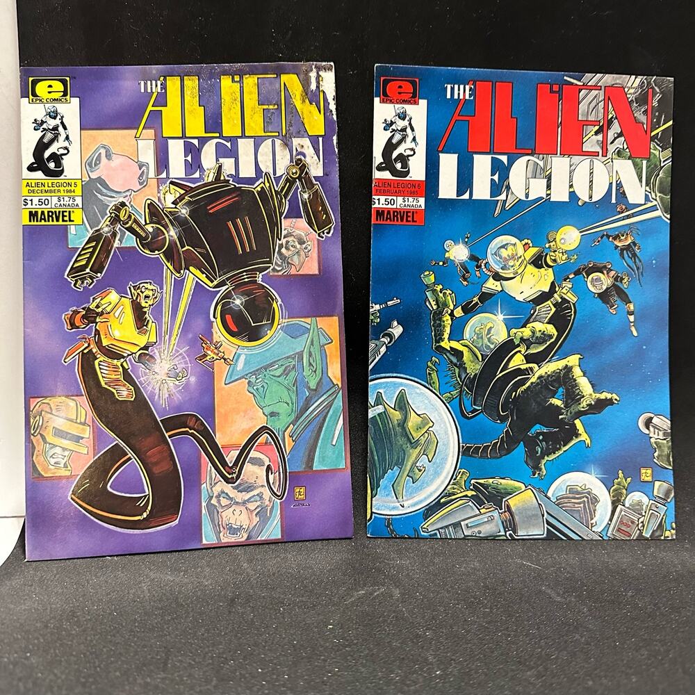 Marvel Comic Book The Alien Legion Feb 1985 is good condition‎ Dec 1984 bad